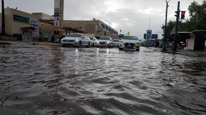 Calles encharcadas después de la lluvia